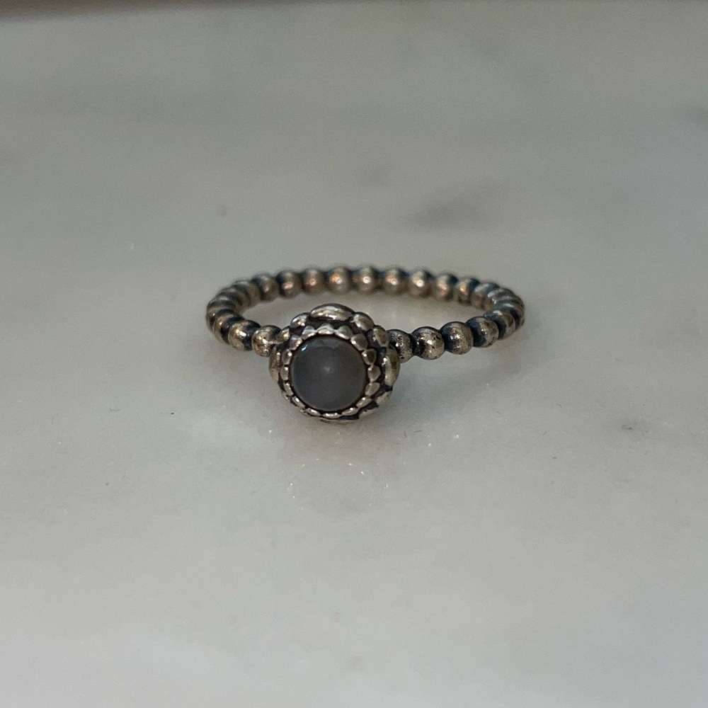 June Pandora moonstone Beaded Ring - Picture 2 of 2